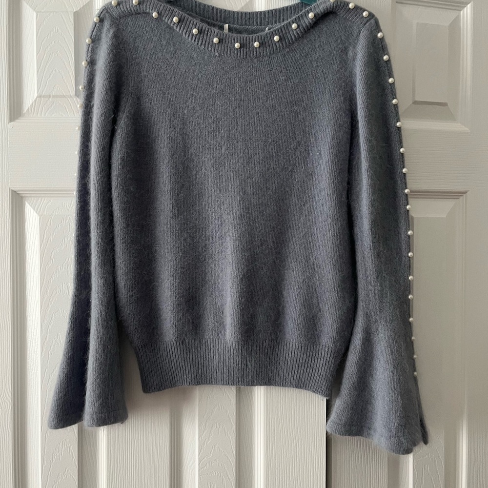 NWOT Light Blue Angora Pearl Knit